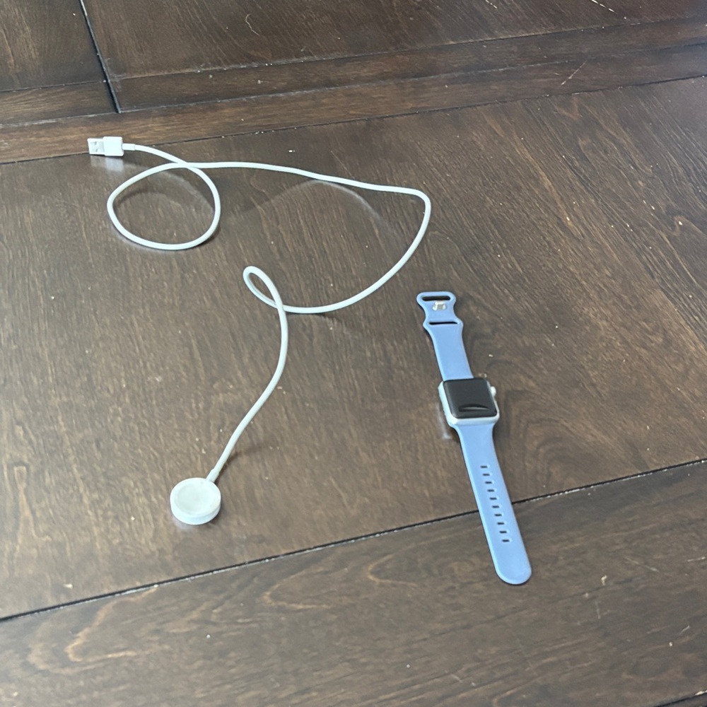 Sleek Blue Smartwatch with Charger